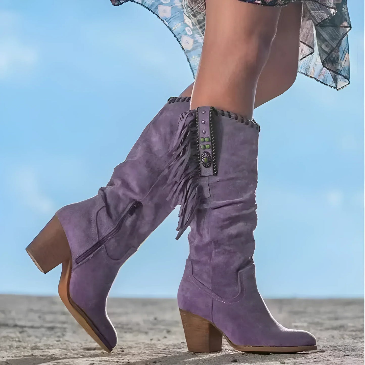 Stivali da Cowboy in Vera Pelle